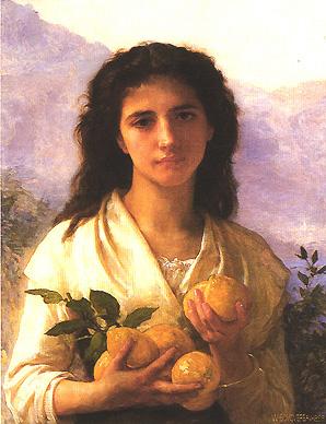 Adolphe Bouguereau Girl Holding Lemons